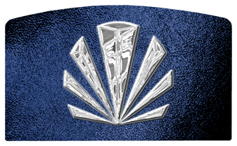 DACRO-602-SL-SH-BL Silver Sunburst Shimmer Blue